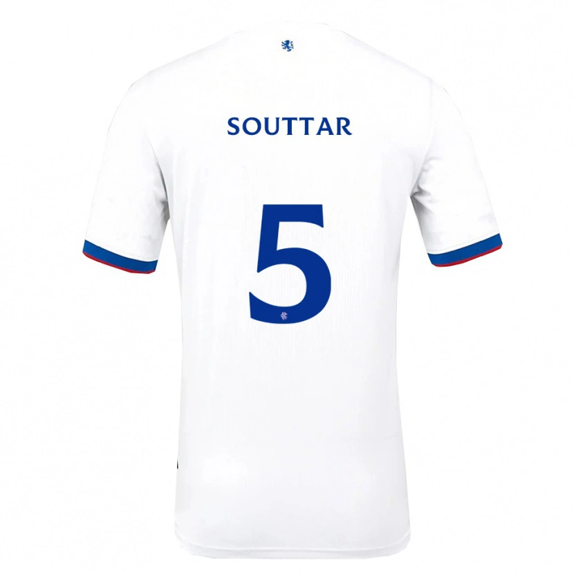 Danxen Kinderen John Souttar #5 Wit Rood Blauw Uitshirt Uittenue 2025/26 T-Shirt
