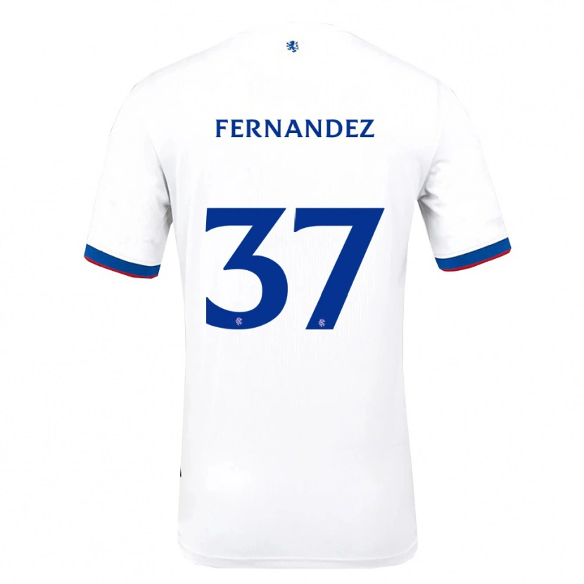 Danxen Kinderen Emmanuel Fernandez #37 Wit Rood Blauw Uitshirt Uittenue 2025/26 T-Shirt