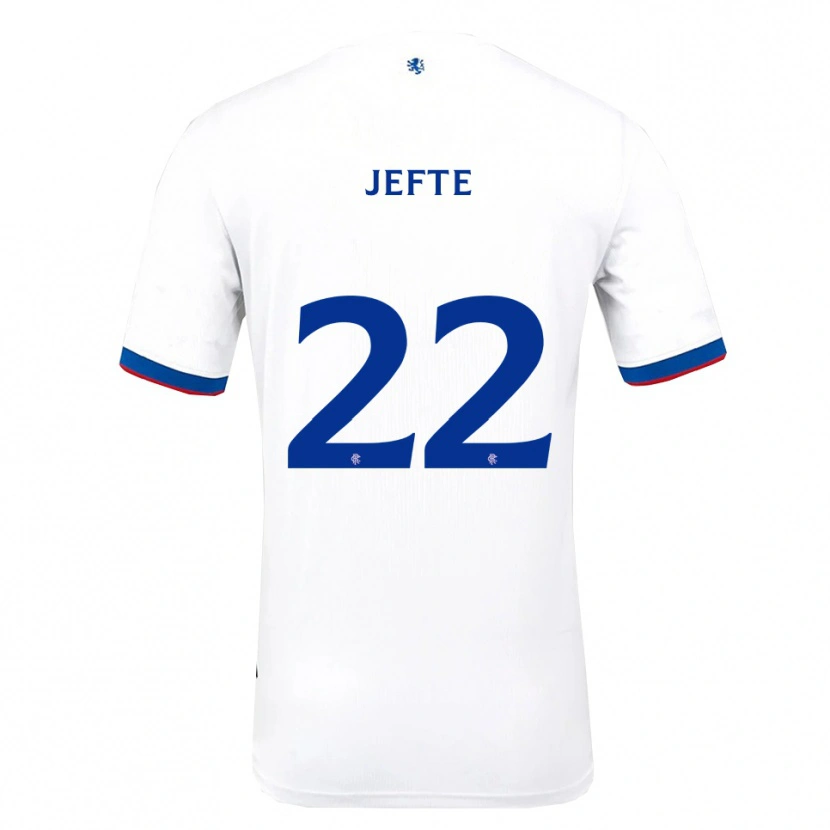 Danxen Kinderen Jefté #22 Wit Rood Blauw Uitshirt Uittenue 2025/26 T-Shirt