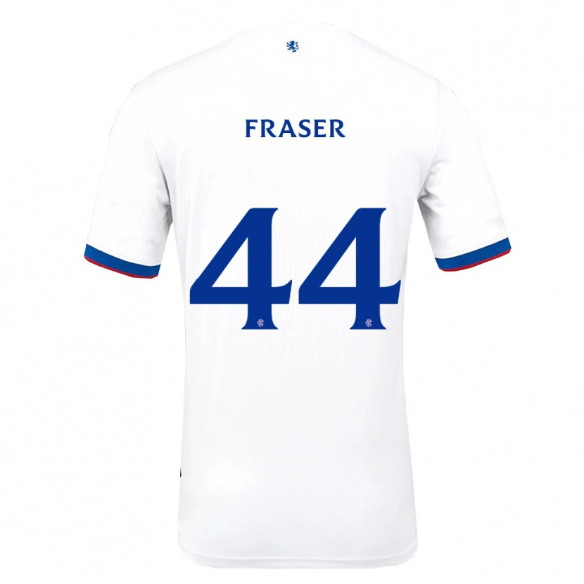 Danxen Kinderen Robbie Fraser #44 Wit Rood Blauw Uitshirt Uittenue 2025/26 T-Shirt