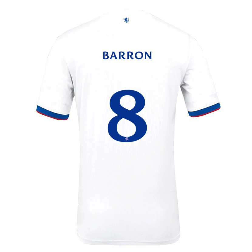 Danxen Kinderen Connor Barron #8 Wit Rood Blauw Uitshirt Uittenue 2025/26 T-Shirt