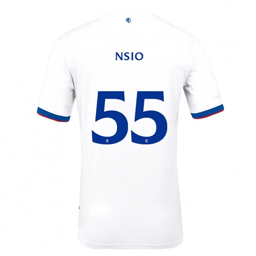 Danxen Kinderen Paul Nsio #55 Wit Rood Blauw Uitshirt Uittenue 2025/26 T-Shirt