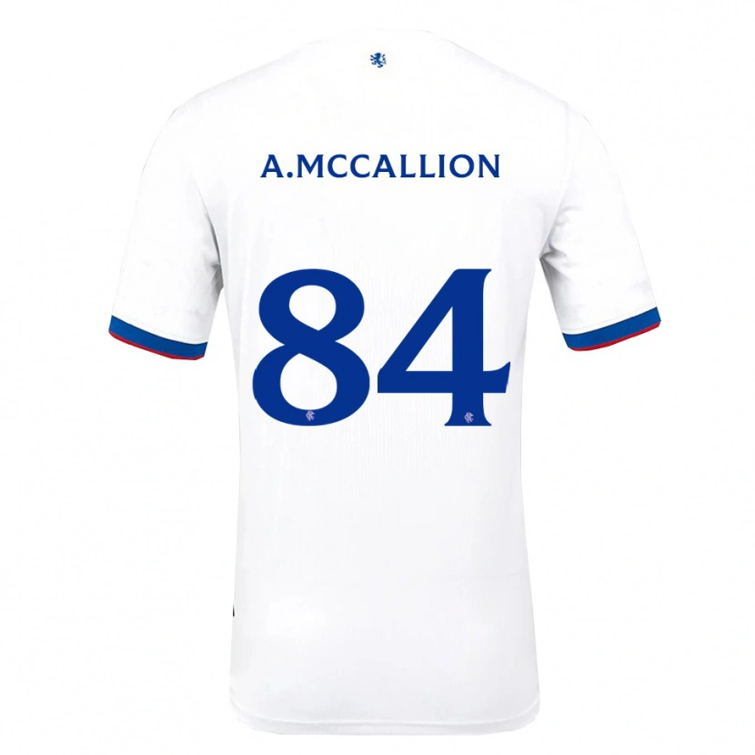 Danxen Kinderen Aiden Mccallion #84 Wit Rood Blauw Uitshirt Uittenue 2025/26 T-Shirt