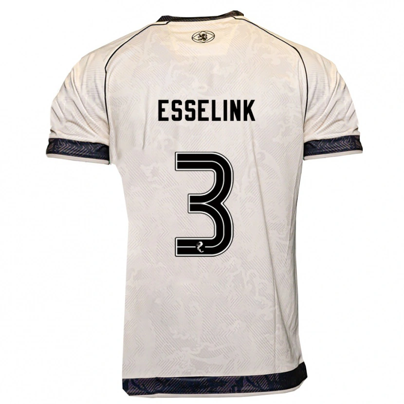 Danxen Kinderen Bert Esselink #3 Wit Zwart Uitshirt Uittenue 2025/26 T-Shirt