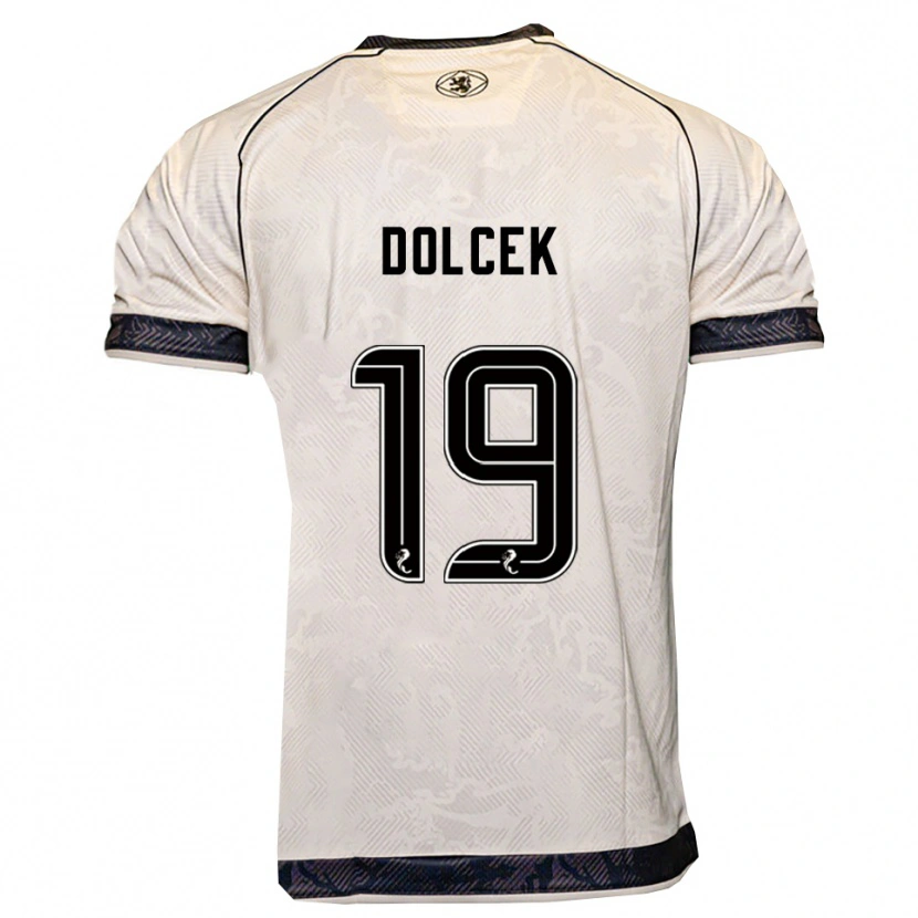 Danxen Kinderen Ivan Dolcek #19 Wit Zwart Uitshirt Uittenue 2025/26 T-Shirt