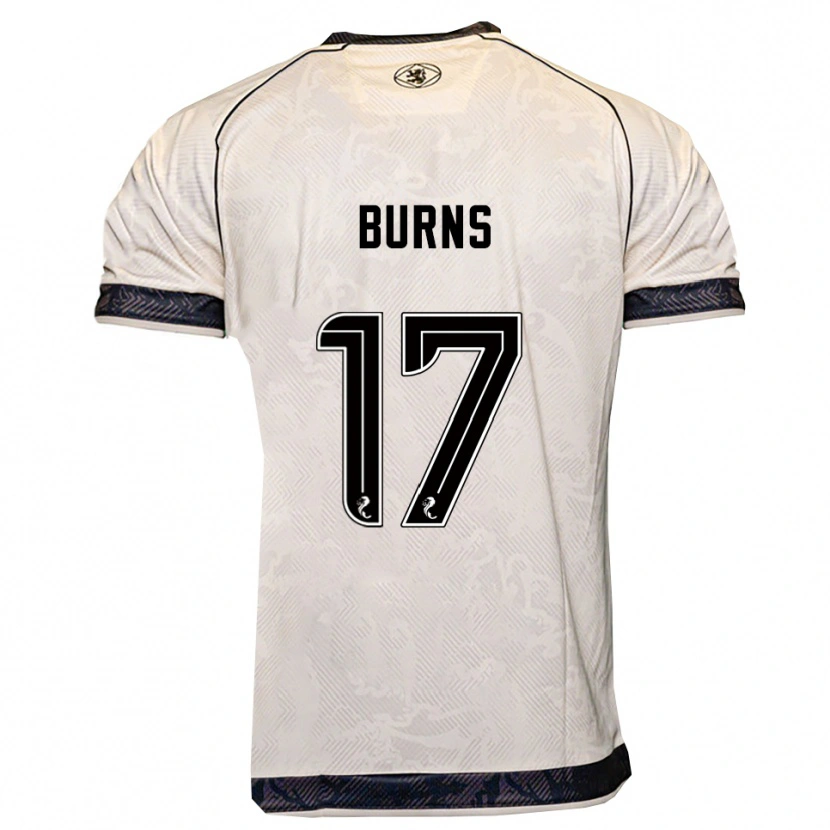 Danxen Kinderen Megan Burns #17 Wit Zwart Uitshirt Uittenue 2025/26 T-Shirt