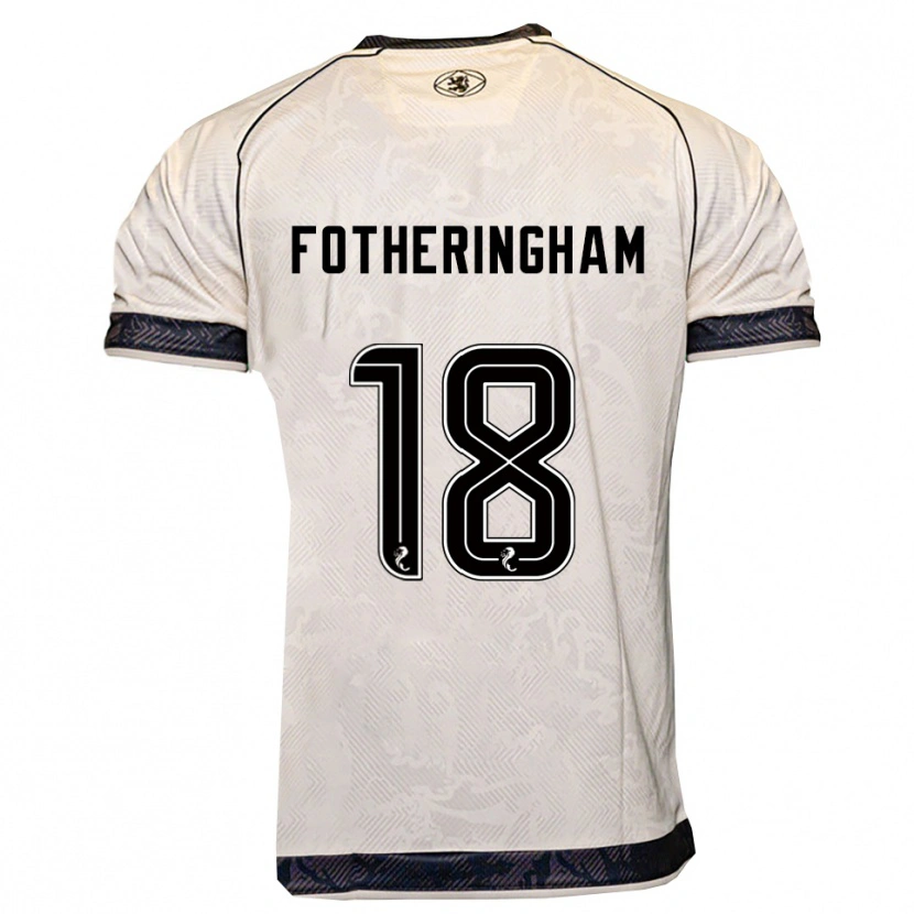 Danxen Kinderen Kai Fotheringham #18 Wit Zwart Uitshirt Uittenue 2025/26 T-Shirt