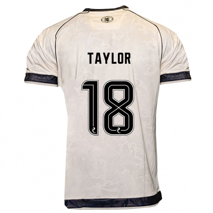 Danxen Kinderen Amy Taylor #18 Wit Zwart Uitshirt Uittenue 2025/26 T-Shirt