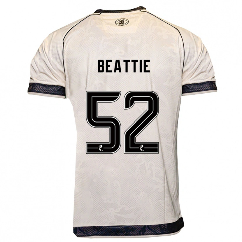Danxen Kinderen Calvin Beattie #52 Wit Zwart Uitshirt Uittenue 2025/26 T-Shirt