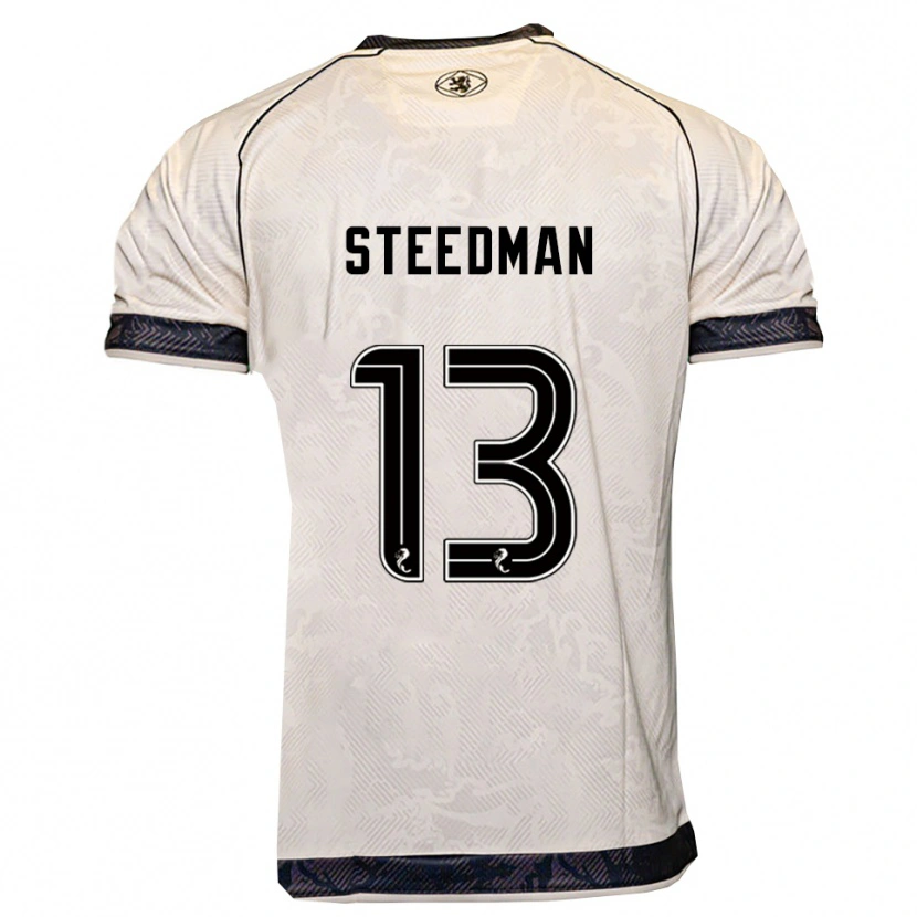 Danxen Kinderen Morgan Steedman #13 Wit Zwart Uitshirt Uittenue 2025/26 T-Shirt