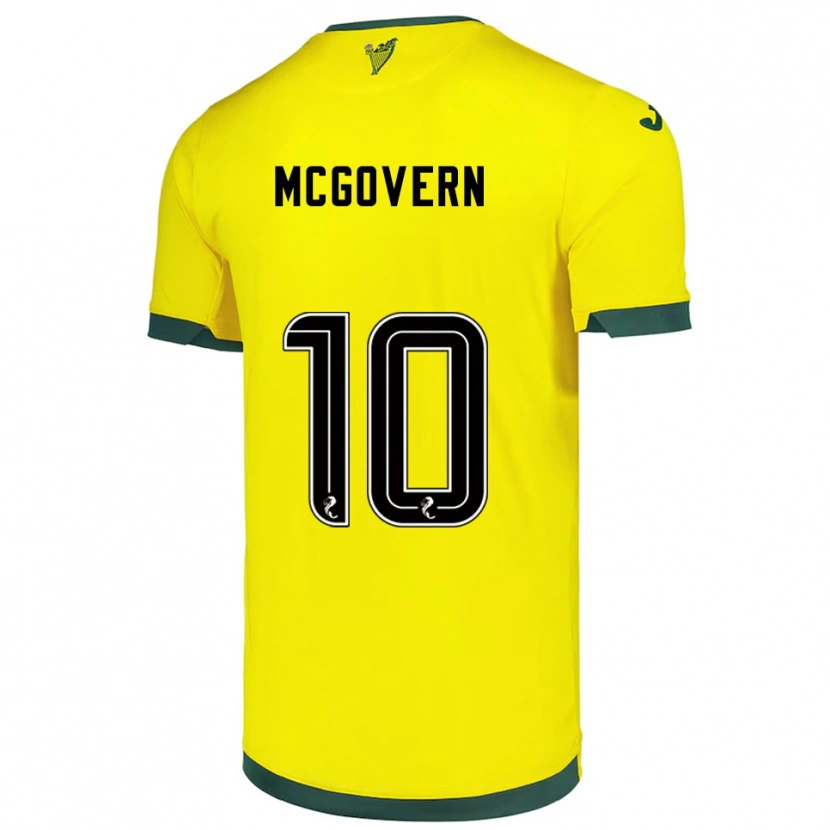 Danxen Kinderen Kathleen Mcgovern #10 Geel Groen Uitshirt Uittenue 2025/26 T-Shirt