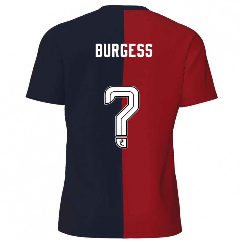 Danxen Kinderen Logan Burgess #0 Rood Marine Uitshirt Uittenue 2025/26 T-Shirt