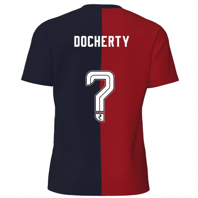 Danxen Kinderen Clare Docherty #0 Rood Marine Uitshirt Uittenue 2025/26 T-Shirt