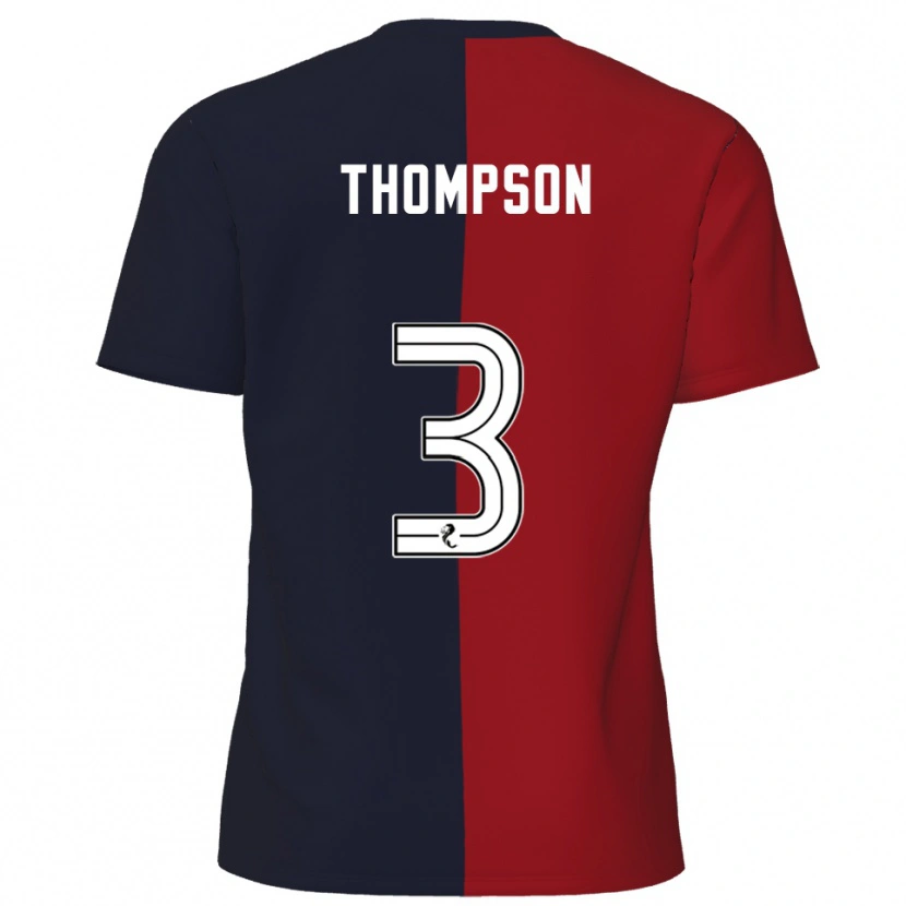 Danxen Kinderen Dominic Thompson #3 Rood Marine Uitshirt Uittenue 2025/26 T-Shirt