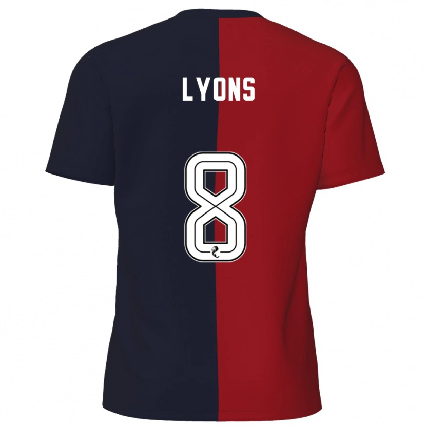 Danxen Kinderen Brad Lyons #8 Rood Marine Uitshirt Uittenue 2025/26 T-Shirt
