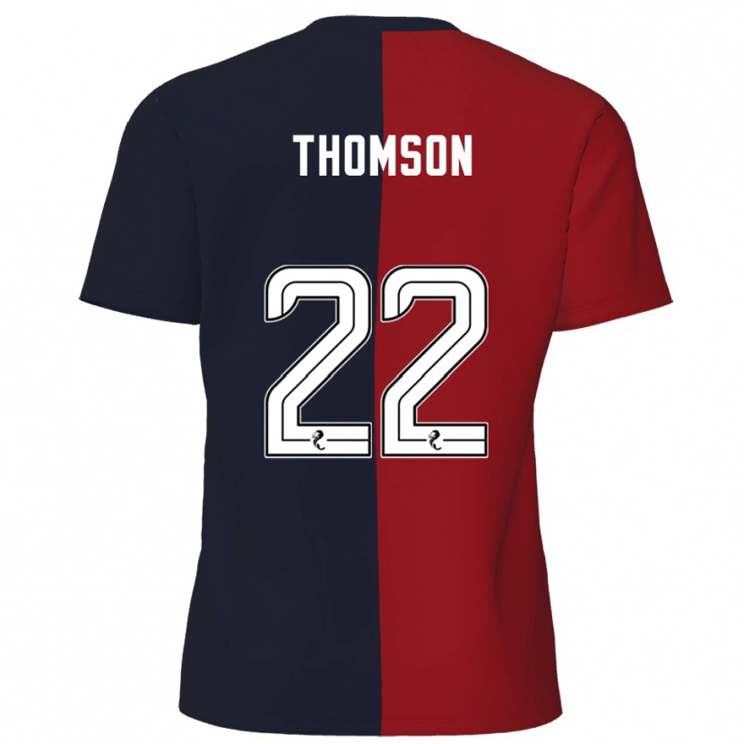 Danxen Kinderen Jack Thomson #22 Rood Marine Uitshirt Uittenue 2025/26 T-Shirt