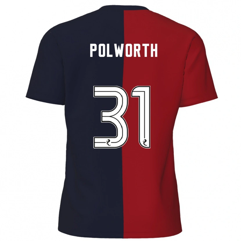Danxen Kinderen Liam Polworth #31 Rood Marine Uitshirt Uittenue 2025/26 T-Shirt