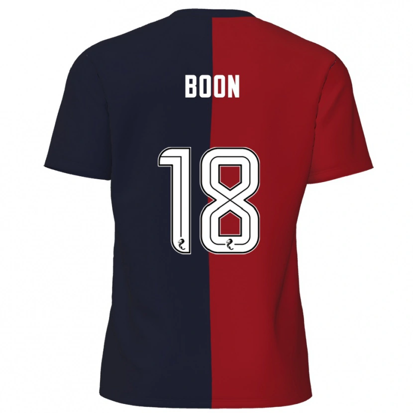 Danxen Kinderen Aiden Boon #18 Rood Marine Uitshirt Uittenue 2025/26 T-Shirt