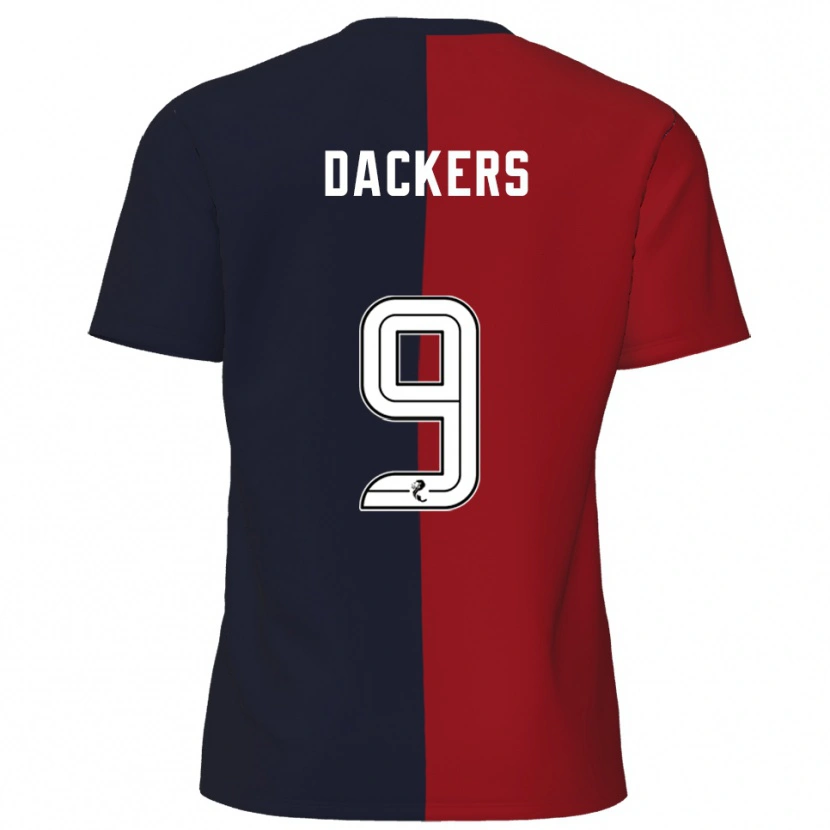 Danxen Kinderen Marcus Dackers #9 Rood Marine Uitshirt Uittenue 2025/26 T-Shirt