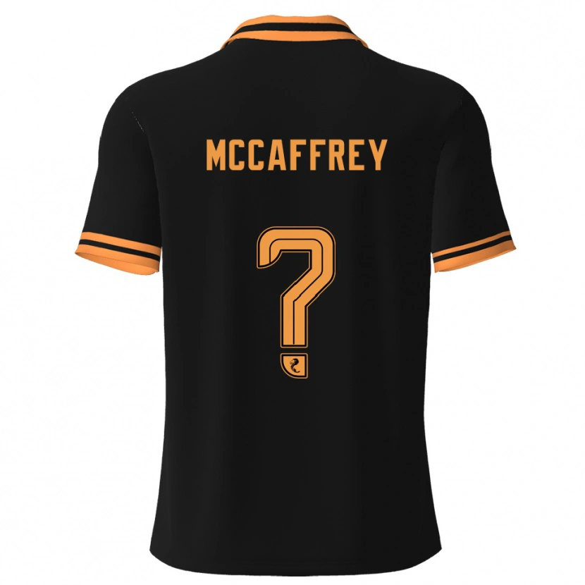 Danxen Kinderen Matthew Mccaffrey #0 Zwart Geel Uitshirt Uittenue 2025/26 T-Shirt