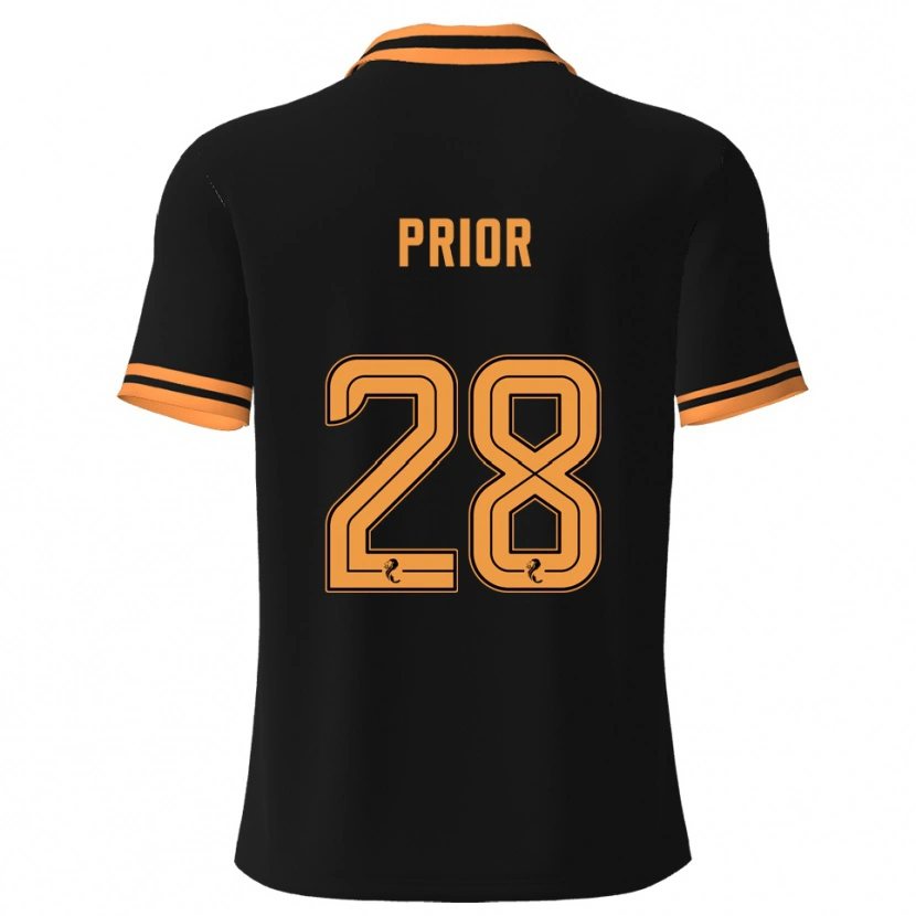 Danxen Kinderen Jérôme Prior #28 Zwart Geel Uitshirt Uittenue 2025/26 T-Shirt