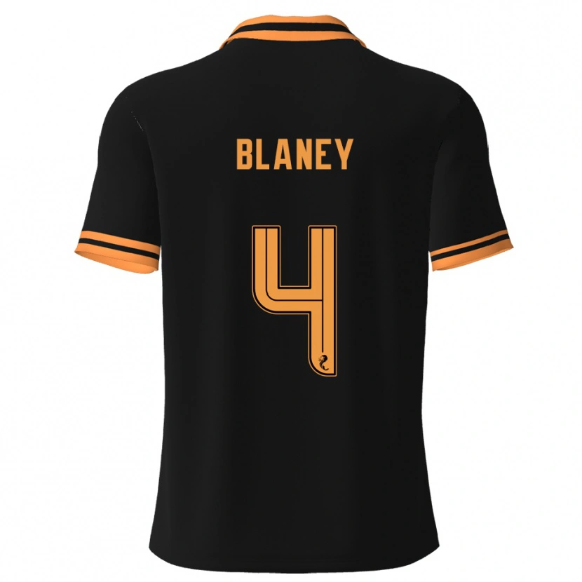 Danxen Kinderen Shane Blaney #4 Zwart Geel Uitshirt Uittenue 2025/26 T-Shirt