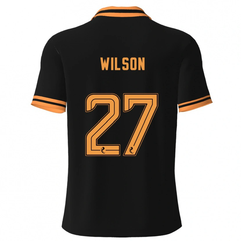Danxen Kinderen Danny Wilson #27 Zwart Geel Uitshirt Uittenue 2025/26 T-Shirt