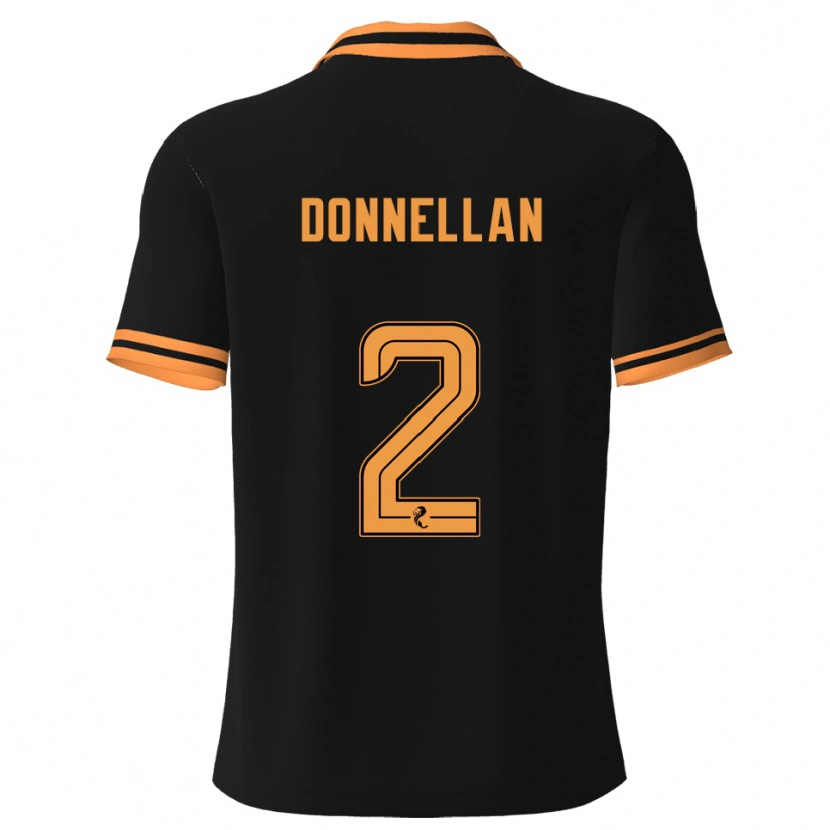 Danxen Kinderen Shaun Donnellan #2 Zwart Geel Uitshirt Uittenue 2025/26 T-Shirt