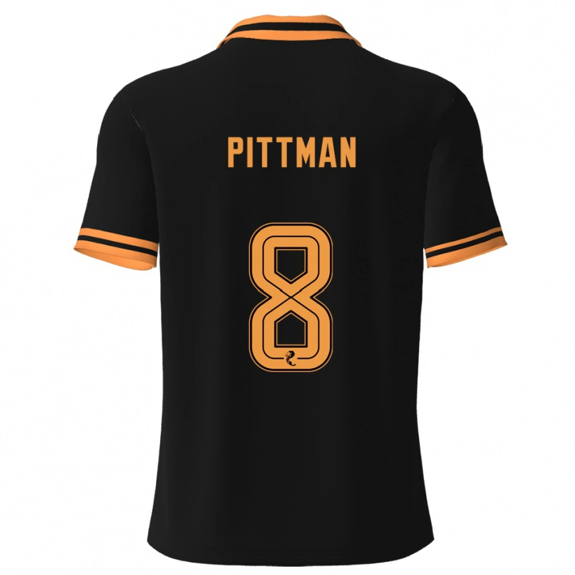 Danxen Kinderen Scott Pittman #8 Zwart Geel Uitshirt Uittenue 2025/26 T-Shirt