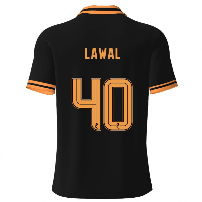 Danxen Kinderen Samson Lawal #40 Zwart Geel Uitshirt Uittenue 2025/26 T-Shirt