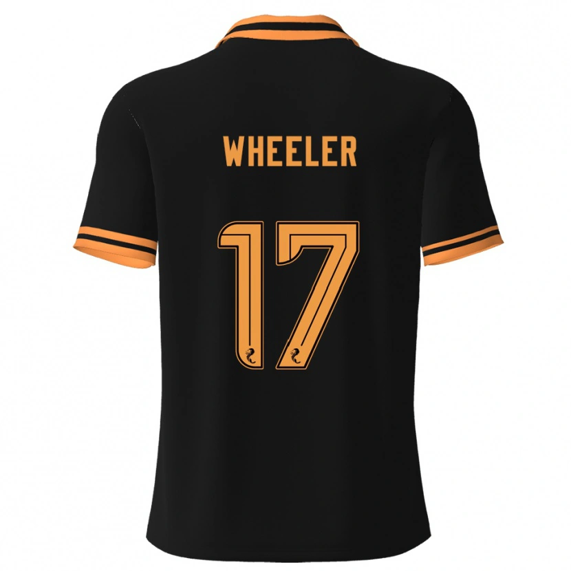 Danxen Kinderen Jessica Wheeler #17 Zwart Geel Uitshirt Uittenue 2025/26 T-Shirt