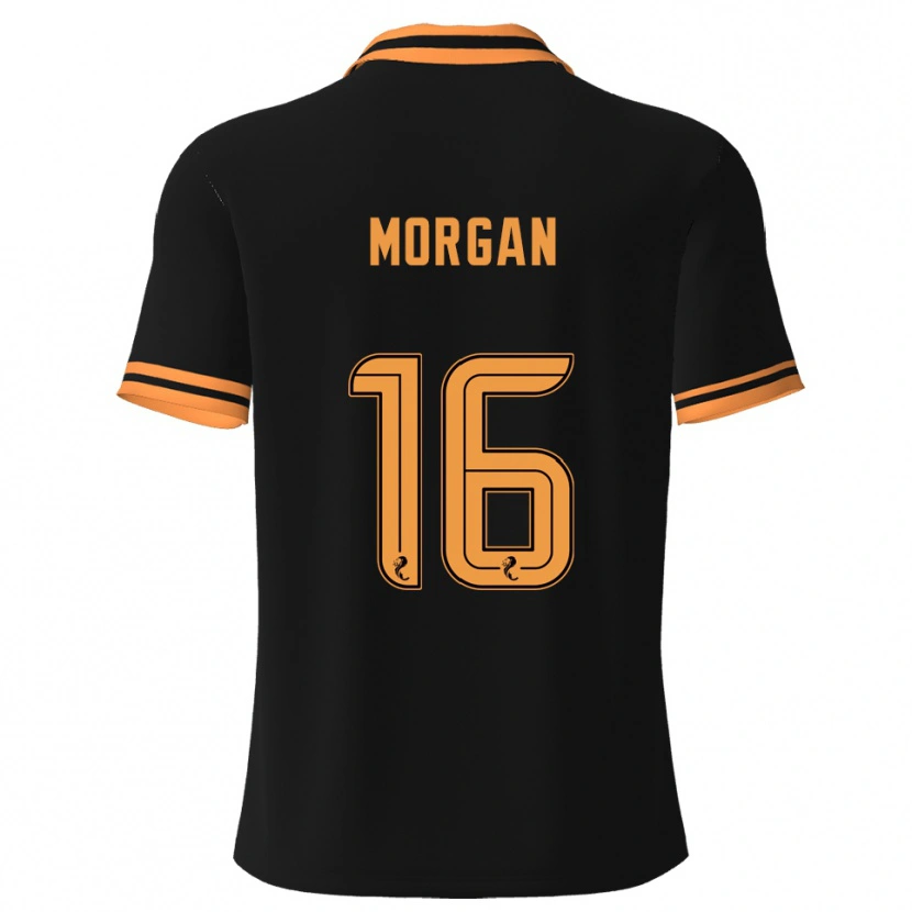 Danxen Kinderen Briony Morgan #16 Zwart Geel Uitshirt Uittenue 2025/26 T-Shirt