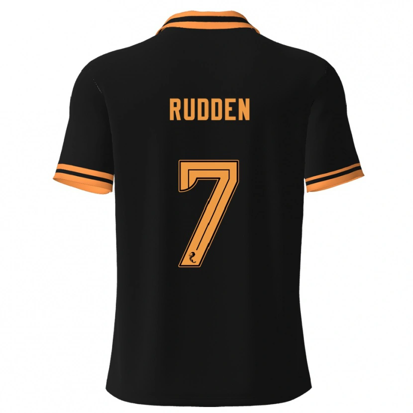 Danxen Kinderen Zak Rudden #7 Zwart Geel Uitshirt Uittenue 2025/26 T-Shirt