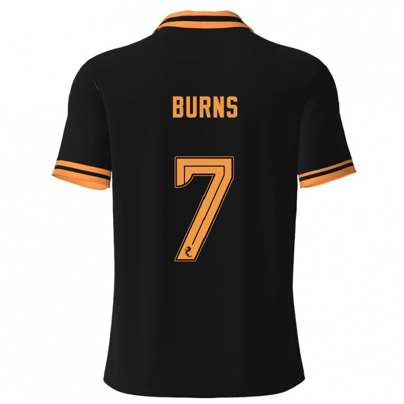 Danxen Kinderen Erin Burns #7 Zwart Geel Uitshirt Uittenue 2025/26 T-Shirt