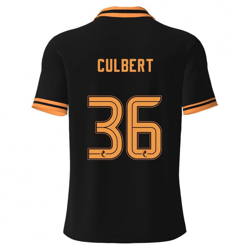 Danxen Kinderen Sam Culbert #36 Zwart Geel Uitshirt Uittenue 2025/26 T-Shirt