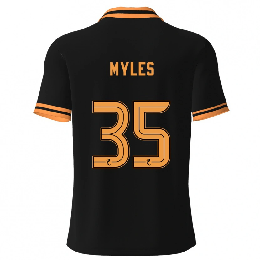 Danxen Kinderen Evan Myles #35 Zwart Geel Uitshirt Uittenue 2025/26 T-Shirt