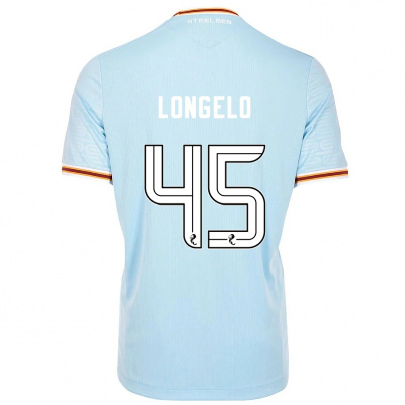 Danxen Kinderen Emmanuel Longelo #45 Hemelsblauw Uitshirt Uittenue 2025/26 T-Shirt