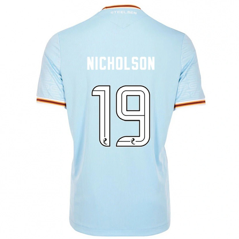Danxen Kinderen Sam Nicholson #19 Hemelsblauw Uitshirt Uittenue 2025/26 T-Shirt