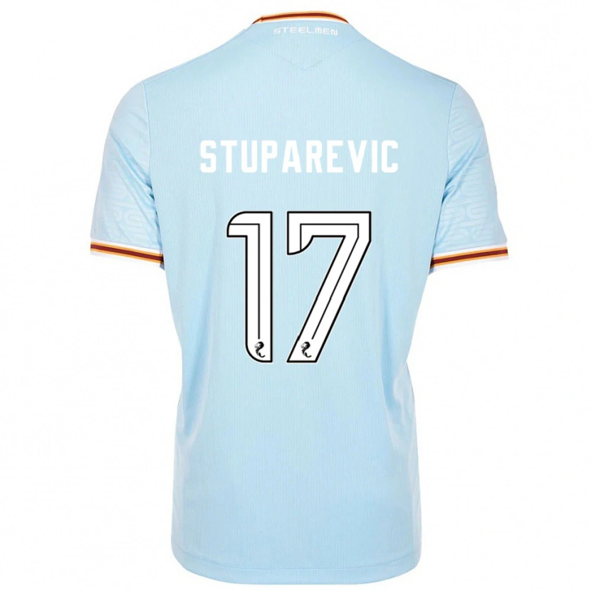 Danxen Kinderen Filip Stuparevic #17 Hemelsblauw Uitshirt Uittenue 2025/26 T-Shirt