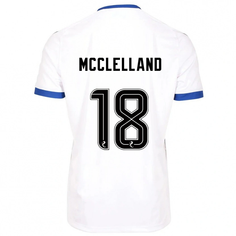 Danxen Kinderen Sam Mcclelland #18 Wit Blauw Uitshirt Uittenue 2025/26 T-Shirt