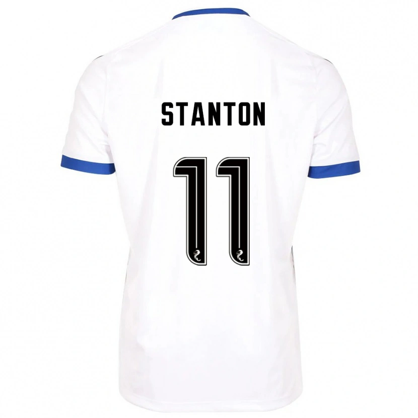 Danxen Kinderen Sam Stanton #11 Wit Blauw Uitshirt Uittenue 2025/26 T-Shirt