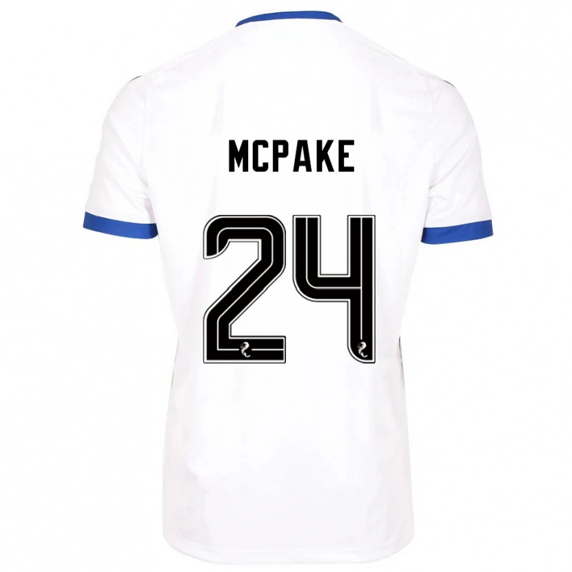Danxen Kinderen Josh Mcpake #24 Wit Blauw Uitshirt Uittenue 2025/26 T-Shirt