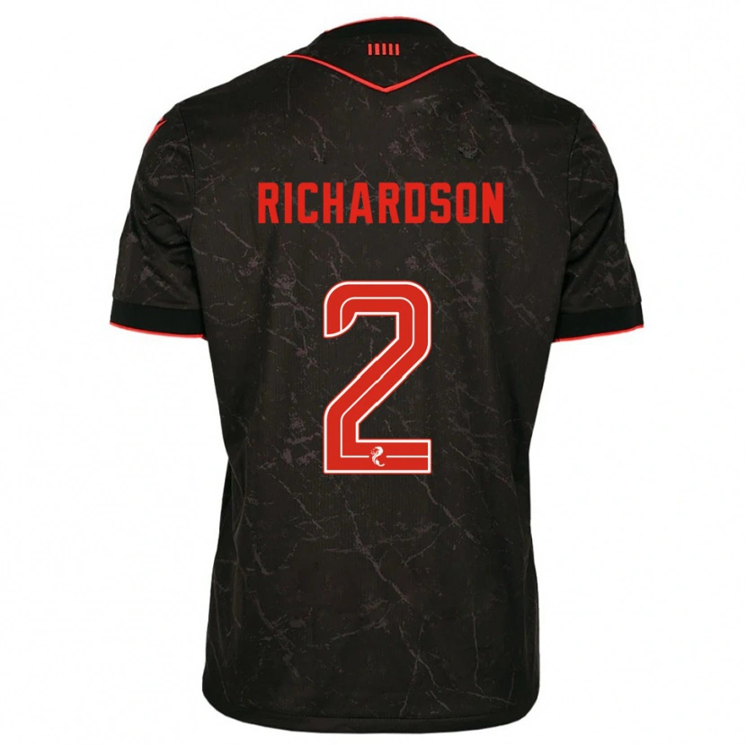 Danxen Kinderen Jayden Richardson #2 Zwart Rood Uitshirt Uittenue 2025/26 T-Shirt