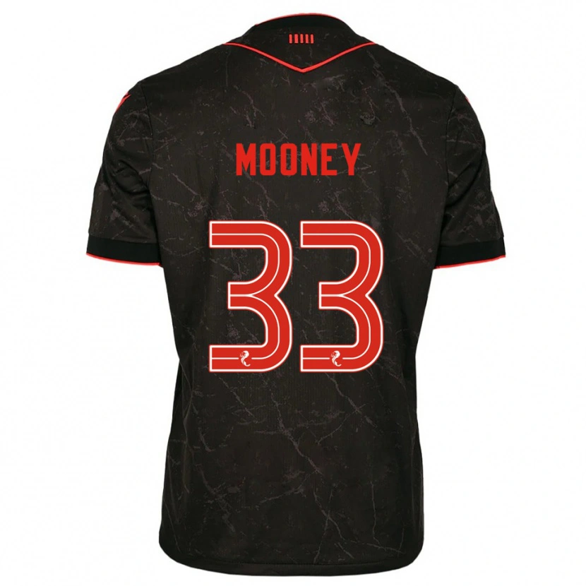 Danxen Kinderen Evan Mooney #33 Zwart Rood Uitshirt Uittenue 2025/26 T-Shirt