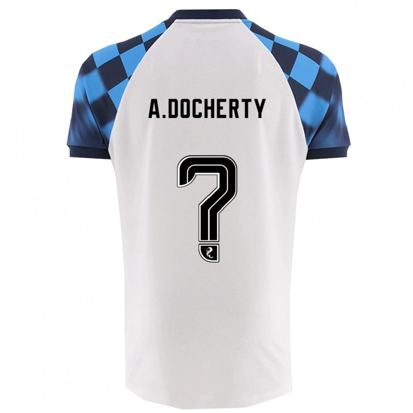 Danxen Kinderen Aimie Docherty #0 Wit Hemelsblauw Uitshirt Uittenue 2025/26 T-Shirt