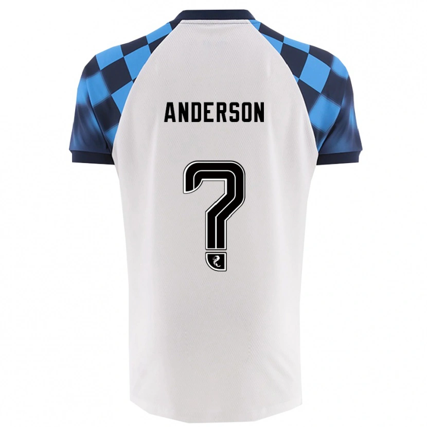 Danxen Kinderen Brogan Anderson #0 Wit Hemelsblauw Uitshirt Uittenue 2025/26 T-Shirt