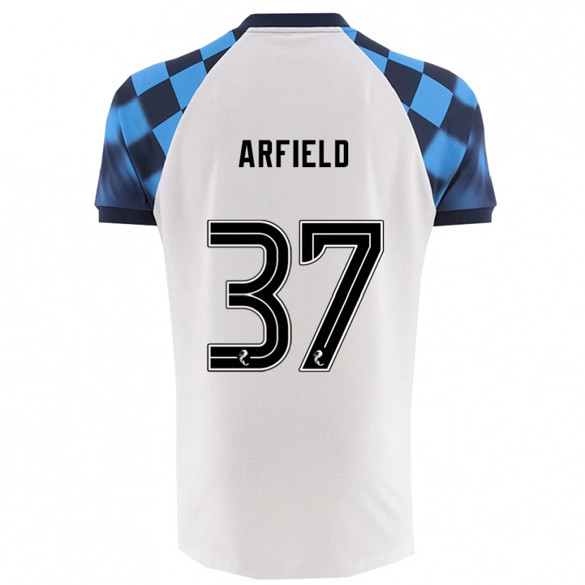 Danxen Kinderen Scott Arfield #37 Wit Hemelsblauw Uitshirt Uittenue 2025/26 T-Shirt