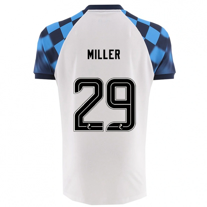 Danxen Kinderen Calvin Miller #29 Wit Hemelsblauw Uitshirt Uittenue 2025/26 T-Shirt