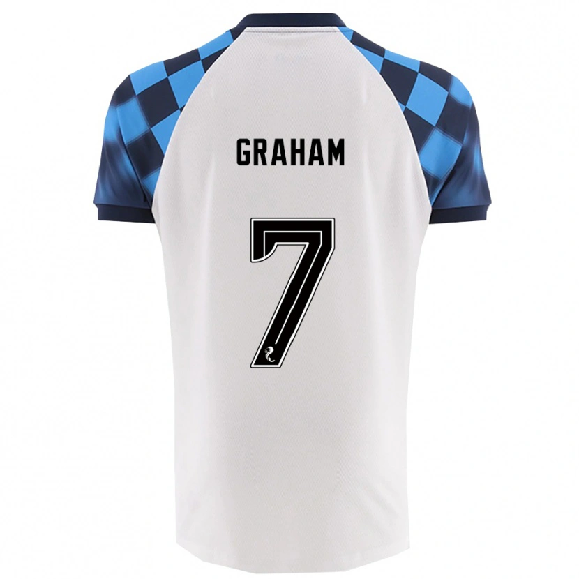 Danxen Kinderen Brian Graham #7 Wit Hemelsblauw Uitshirt Uittenue 2025/26 T-Shirt