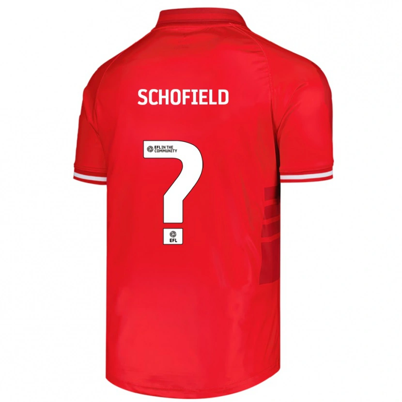 Danxen Heren Eden Schofield #0 Rood Wit Thuisshirt Thuistenue 2025/26 T-Shirt